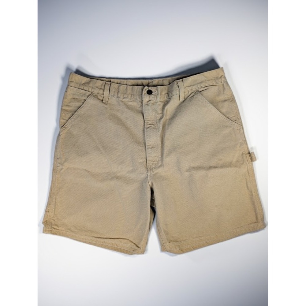 Carhartt B25 WET Canvas Carpenter Work Shorts Tan Khaki Men's Size 40